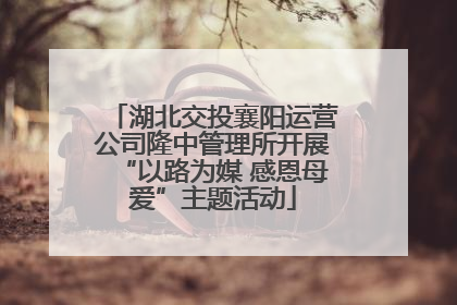 湖北交投襄阳运营公司隆中管理所开展“以路为媒 感恩母爱”主题活动