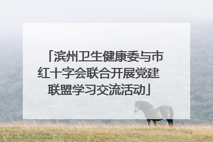 滨州卫生健康委与市红十字会联合开展党建联盟学习交流活动