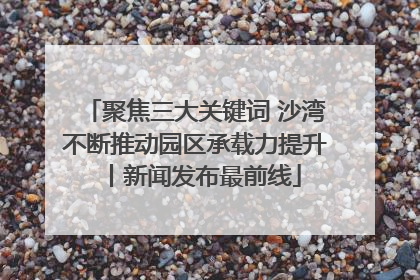 聚焦三大关键词 沙湾不断推动园区承载力提升丨新闻发布最前线
