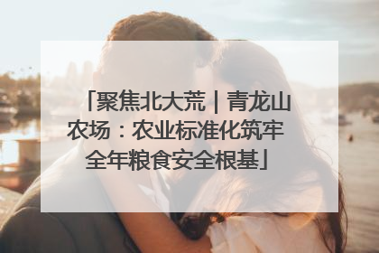 聚焦北大荒｜青龙山农场：农业标准化筑牢全年粮食安全根基
