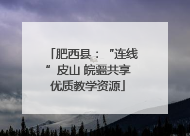 肥西县：“连线”皮山 皖疆共享优质教学资源