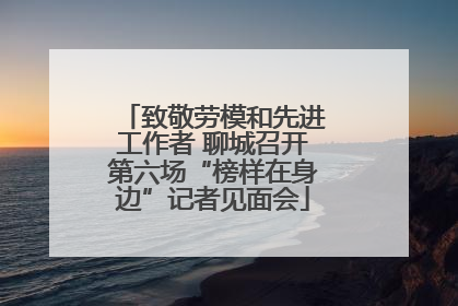 致敬劳模和先进工作者 聊城召开第六场“榜样在身边”记者见面会