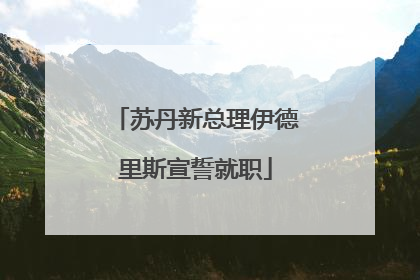 苏丹新总理伊德里斯宣誓就职