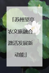 苏州望亭农文旅融合激活发展新动能