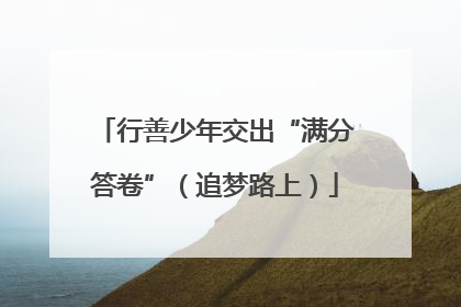 行善少年交出“满分答卷”（追梦路上）