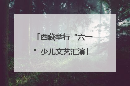 西藏举行“六一”少儿文艺汇演