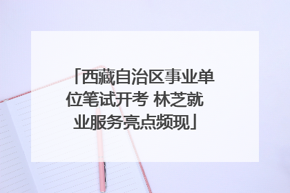 西藏自治区事业单位笔试开考 林芝就业服务亮点频现