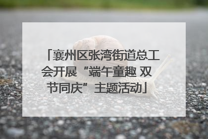 襄州区张湾街道总工会开展“端午童趣 双节同庆”主题活动