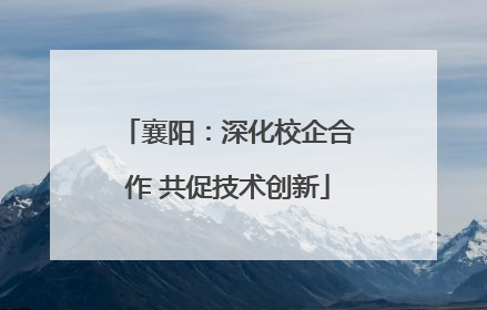 襄阳：深化校企合作 共促技术创新