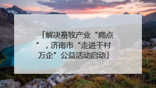 解决畜牧产业“痛点”，济南市“走进千村万企”公益活动启动