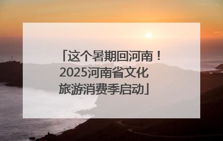这个暑期回河南！2025河南省文化旅游消费季启动