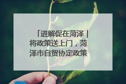 进解促在菏泽｜将政策送上门，菏泽市自贸协定政策专题宣讲会召开