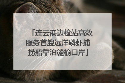 连云港边检站高效服务首艘远洋磷虾捕捞船靠泊赣榆口岸