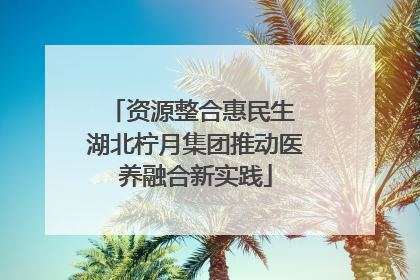 资源整合惠民生 湖北柠月集团推动医养融合新实践