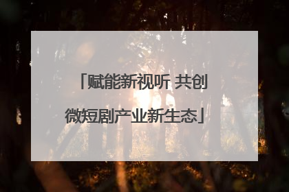 赋能新视听 共创微短剧产业新生态