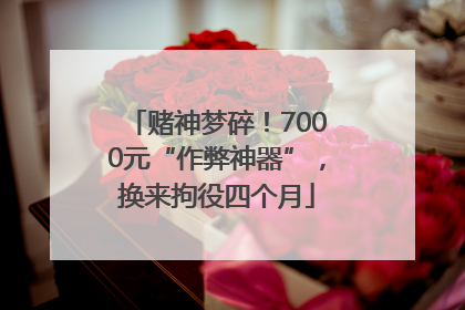 赌神梦碎！7000元“作弊神器”，换来拘役四个月