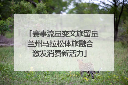 赛事流量变文旅留量 兰州马拉松体旅融合激发消费新活力