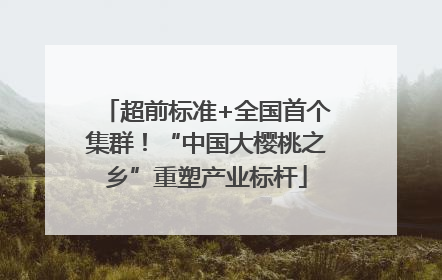 超前标准+全国首个集群！“中国大樱桃之乡”重塑产业标杆