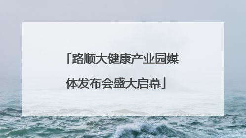 路顺大健康产业园媒体发布会盛大启幕