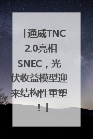 通威TNC 2.0亮相SNEC，光伏收益模型迎来结构性重塑！