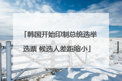 韩国开始印制总统选举选票 候选人差距缩小