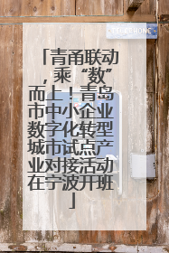 青甬联动，乘“数”而上！青岛市中小企业数字化转型城市试点产业对接活动在宁波开班