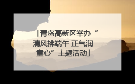青岛高新区举办“清风拂端午 正气润童心”主题活动