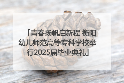 青春扬帆启新程 衡阳幼儿师范高等专科学校举行2025届毕业典礼