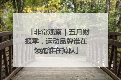 非常观察｜五月财报季，运动品牌谁在领跑谁在掉队