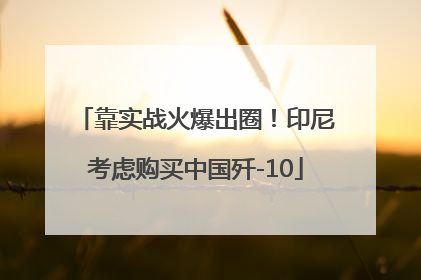 靠实战火爆出圈！印尼考虑购买中国歼-10