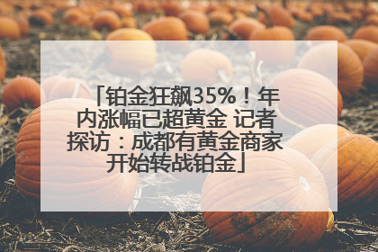 铂金狂飙35%！年内涨幅已超黄金 记者探访：成都有黄金商家开始转战铂金