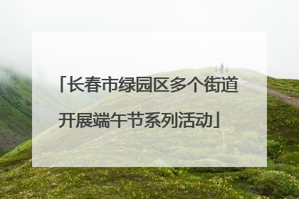 长春市绿园区多个街道开展端午节系列活动
