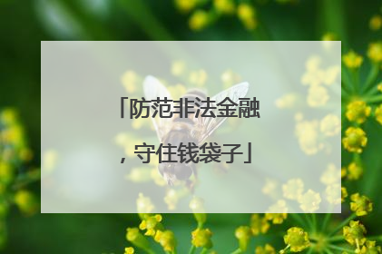 防范非法金融，守住钱袋子
