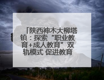 陕西神木大柳塔镇：探索“职业教育+成人教育”双轨模式 促进教育融合发展