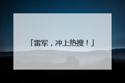 雷军，冲上热搜！
