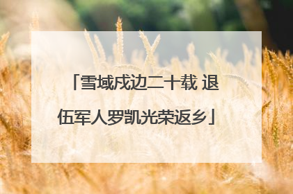雪域戍边二十载 退伍军人罗凯光荣返乡