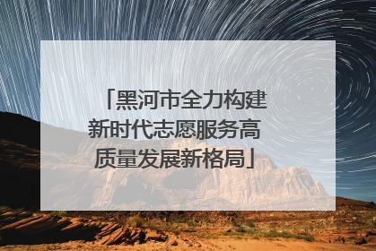 黑河市全力构建新时代志愿服务高质量发展新格局