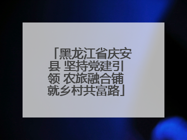 黑龙江省庆安县 坚持党建引领 农旅融合铺就乡村共富路