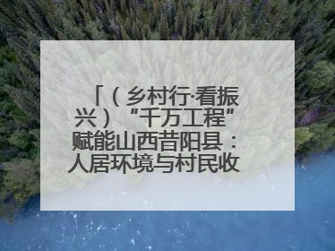 （乡村行·看振兴）“千万工程”赋能山西昔阳县：人居环境与村民收入“双提升”