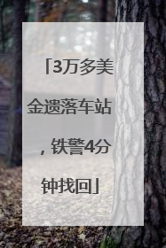 3万多美金遗落车站，铁警4分钟找回