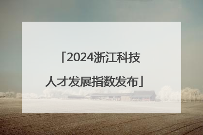 2024浙江科技人才发展指数发布