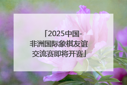 2025中国-非洲国际象棋友谊交流赛即将开赛
