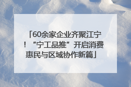 60余家企业齐聚江宁！“宁工品推”开启消费惠民与区域协作新篇